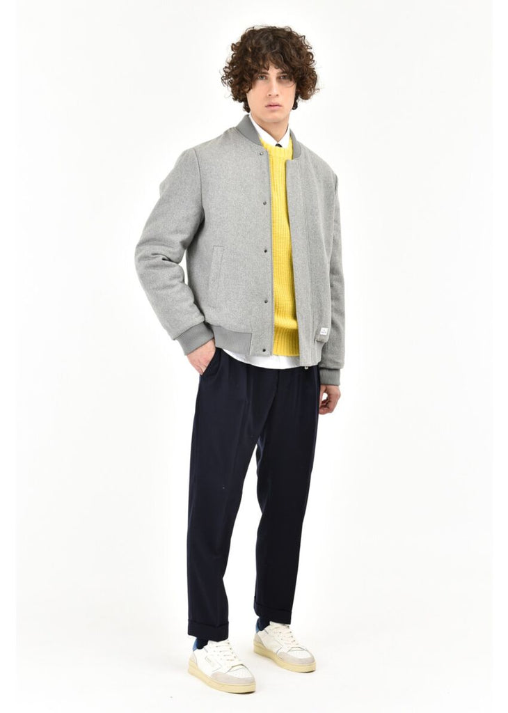MANUEL RITZ giubbotto uomo bomber lana 3332H8422 223834 96 GRIGIO inve dodo.club