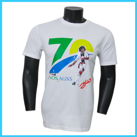 Loja do ZICO - t-shirt UOMO art. "70 anni" colore bianco, in cotone, taglia ADULTO