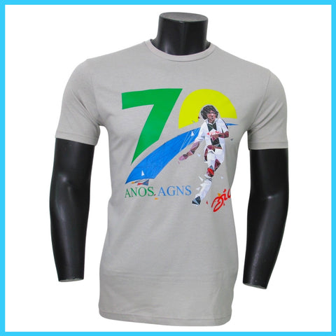 Loja do ZICO - t-shirt UOMO art. "70 anni" colore grigio chiaro, in cotone, taglia ADULTO