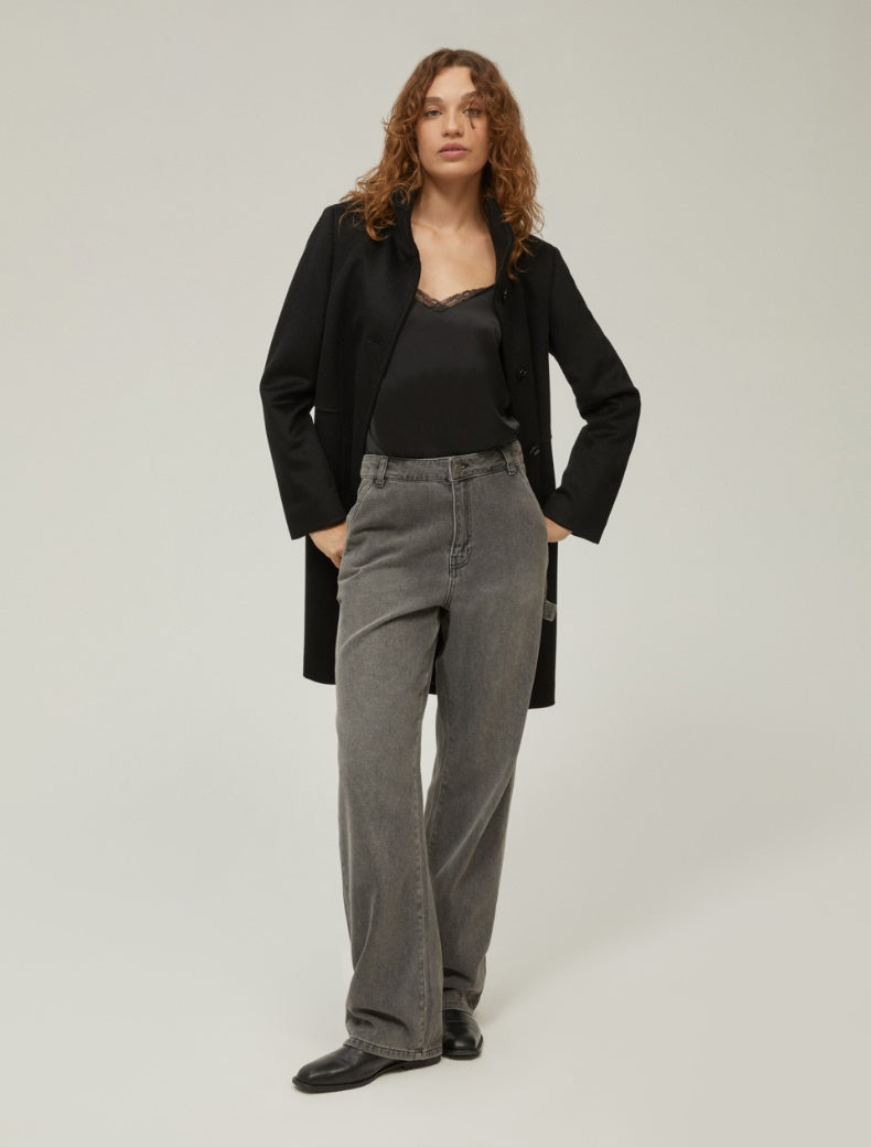 PENNYBLACK cappotto donna lana collo alto LIZ 2521016013200 010 NERO inverno 2025