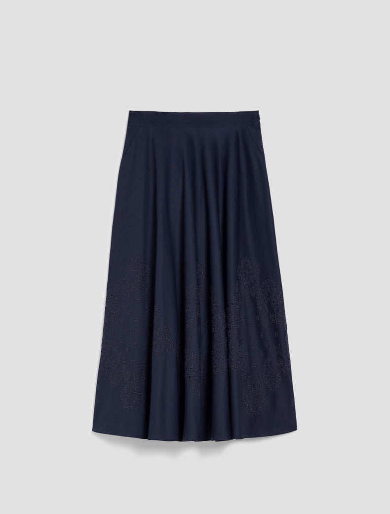 PENNYBLACK gonna donna svasata cotone ricamo NET 2511101013200 002 BLU estate 2025