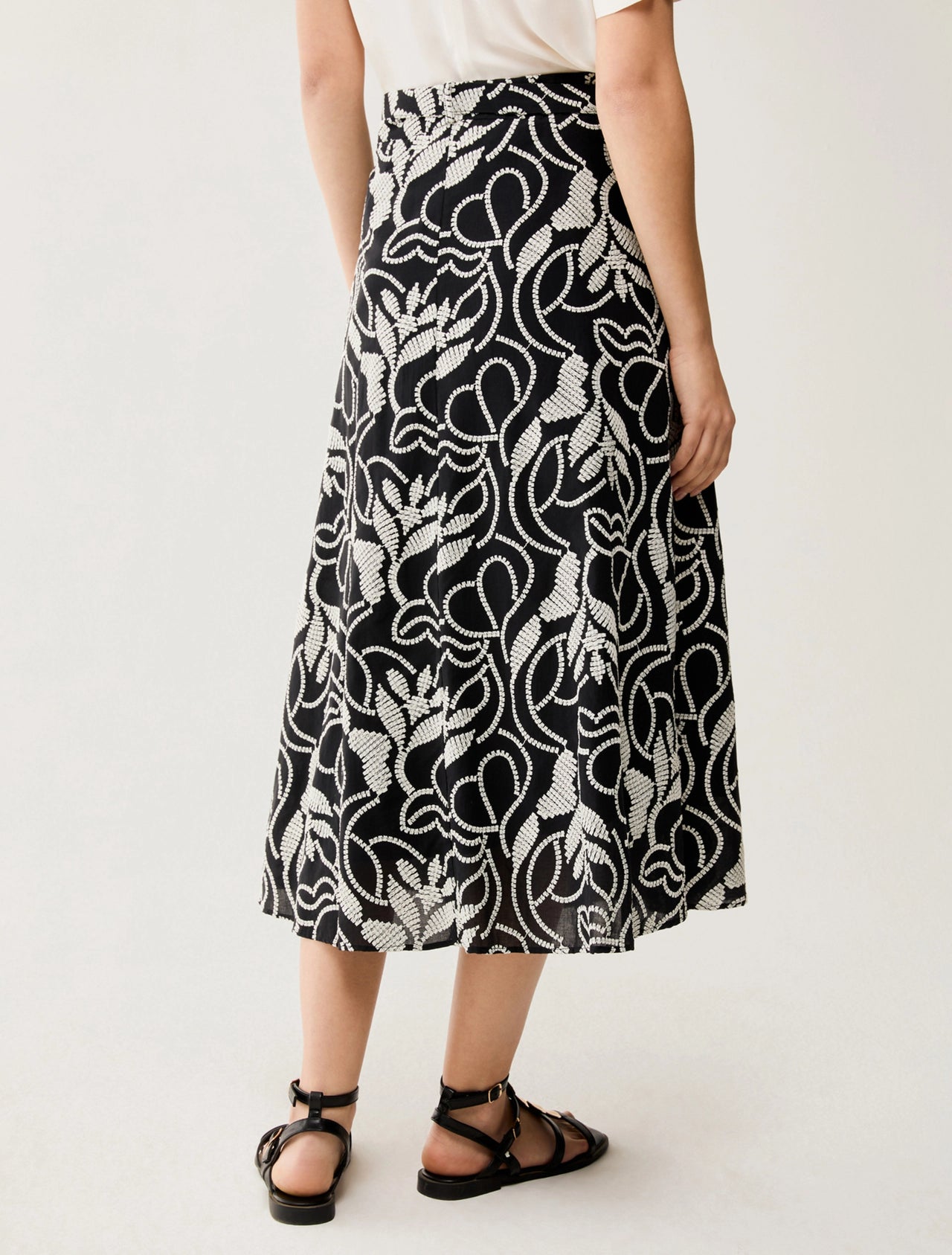 PENNYBLACK gonna donna midi cotone ricami PBPGARENNA 2611101102200 006 NERO BIANCO estate 2026