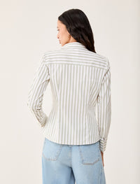 Thumbnail for PENNYBLACK camicia donna cotone righe PBBMARGARET 2611111043200 006 BIANCO VERDE estate 2026