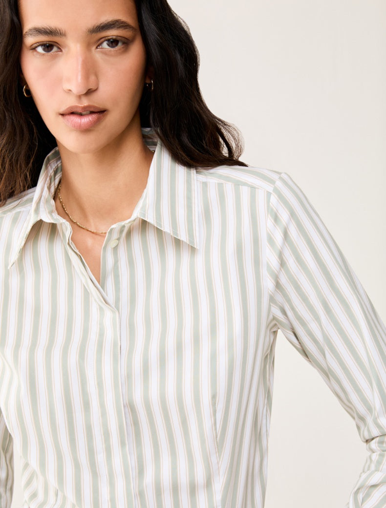 PENNYBLACK camicia donna cotone righe PBBMARGARET 2611111043200 006 BIANCO VERDE estate 2026