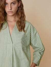 Thumbnail for PENNYBLACK camicia donna righe cotone TICINO 2511111163200 005 VERDE estate 2025