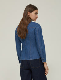 Thumbnail for PENNYBLACK camicia donna jeans cotone slim ANTIOPE 2521116073200 001 BLU inverno 2025