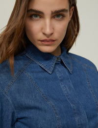 Thumbnail for PENNYBLACK camicia donna jeans cotone slim ANTIOPE 2521116073200 001 BLU inverno 2025