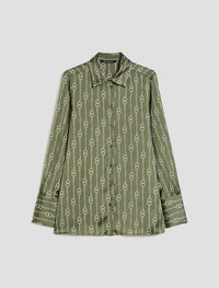 Thumbnail for PENNYBLACK camicia donna fantasia raso PARTOUT 2521116183200 005 VERDE inverno 2025