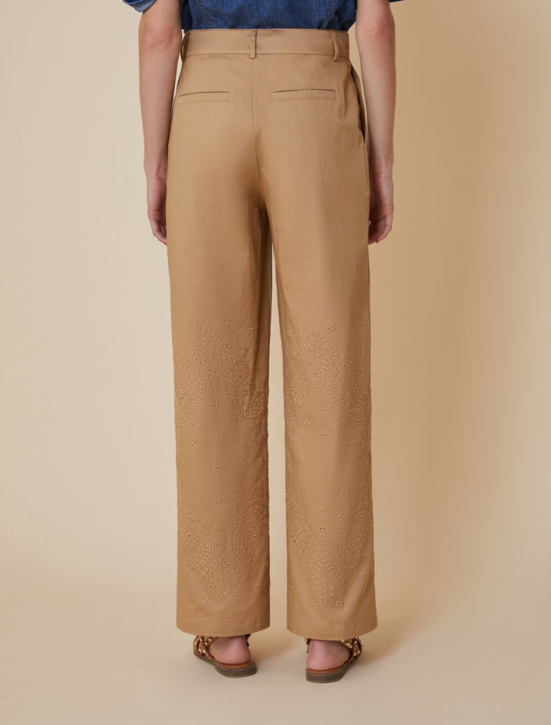 PENNYBLACK pantaloni donna dritto cotone TAMARO 2511131013200 001 CAMMELLO estate 2025