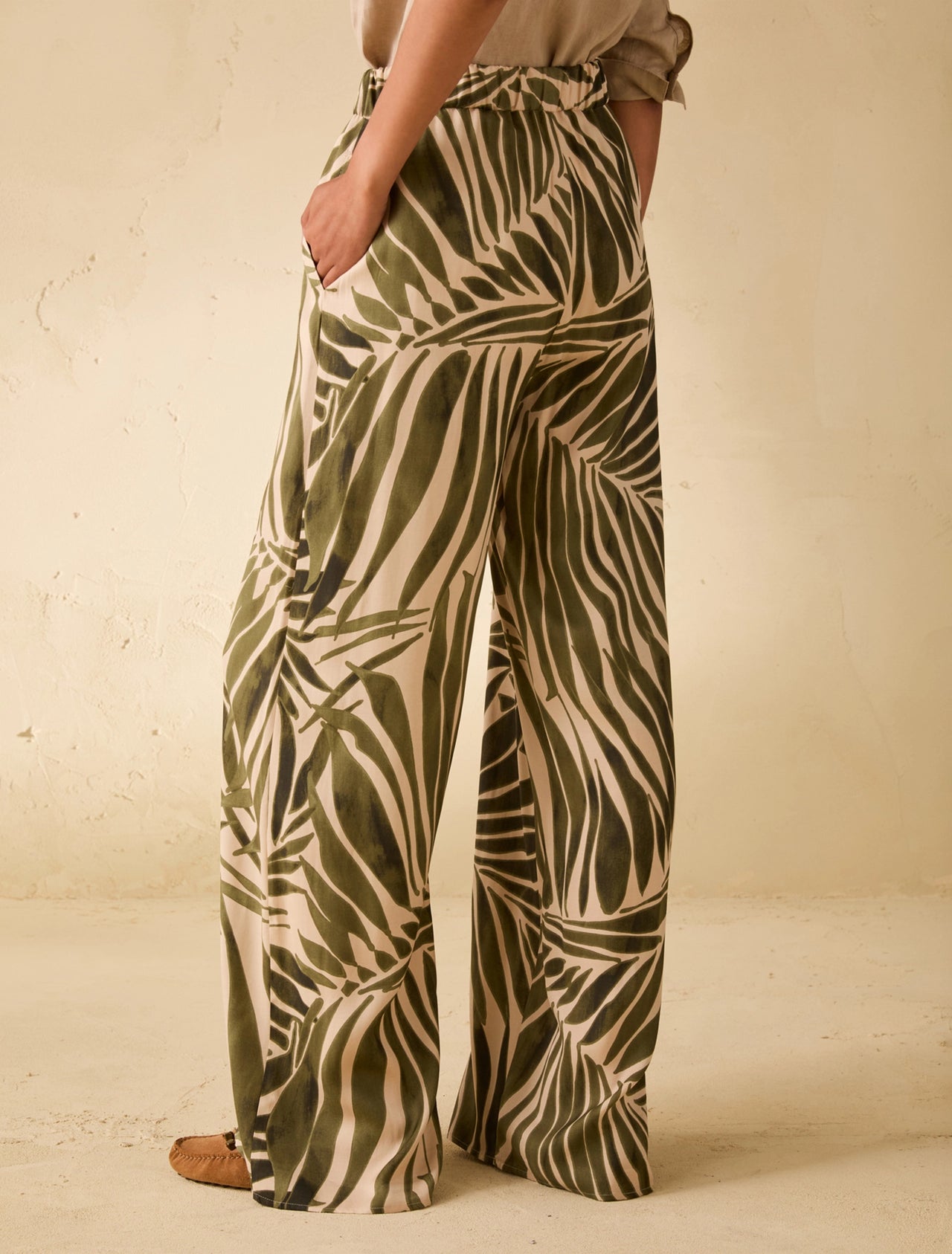 PENNYBLACK pantaloni donna palazzo viscosa PBBUTILITA 2611131113200 008 VERDE BEIGE estate 2026
