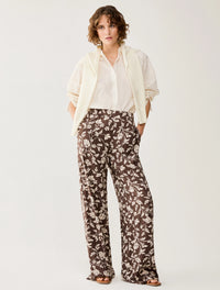 Thumbnail for PENNYBLACK pantaloni donna palazzo viscosa PBBUTILITA 2611131113200 010 MARRONE PANNA estate 2026