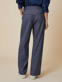 Thumbnail for PENNYBLACK pantaloni donna palazzo cotone lino NAGE 2511131173200 005 BLU estate 2025