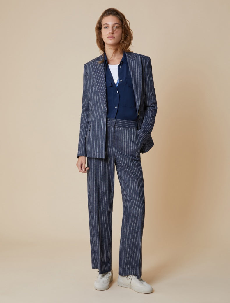 PENNYBLACK pantaloni donna palazzo cotone lino NAGE 2511131173200 005 BLU estate 2025