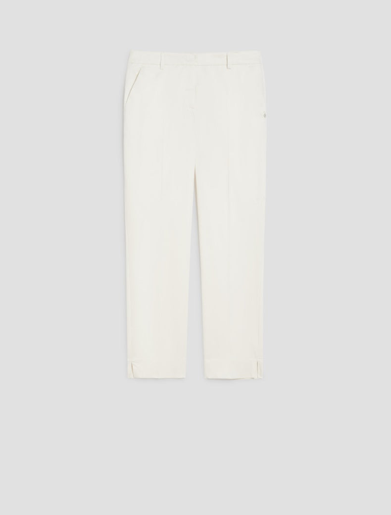 PENNYBLACK pantaloni donna slim raso cotone KARTAL 2511131183200 001 AVORIO estate 2025