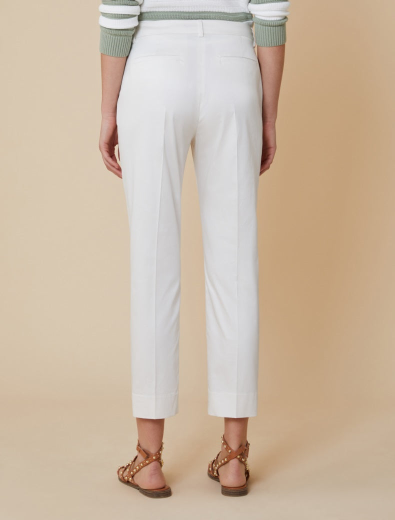 PENNYBLACK pantaloni donna slim raso cotone KARTAL 2511131183200 001 AVORIO estate 2025
