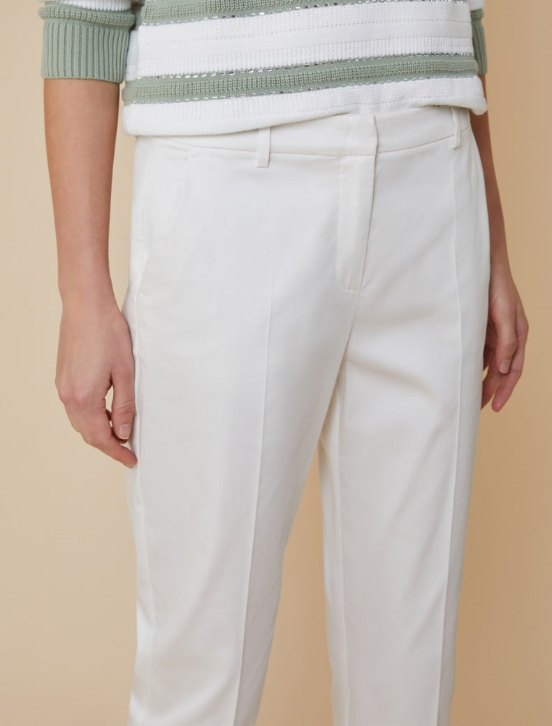 PENNYBLACK pantaloni donna slim raso cotone KARTAL 2511131183200 001 AVORIO estate 2025