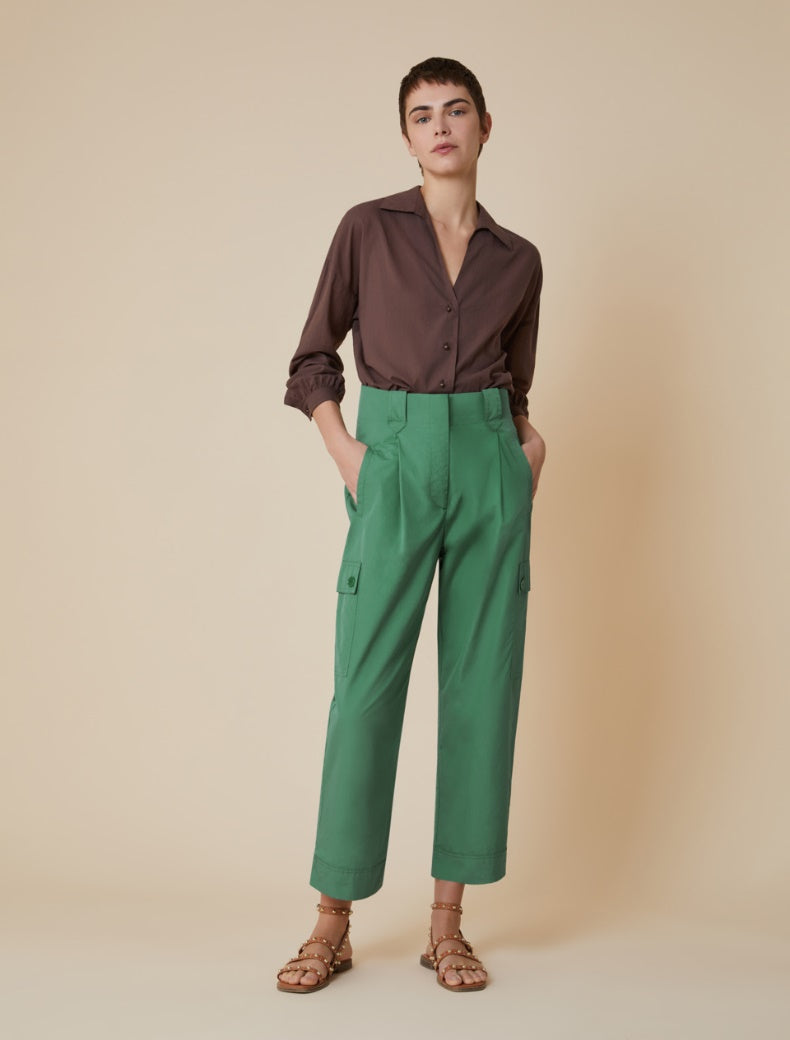 PENNYBLACK pantaloni donna cotone cargo tasche DIRITTO 2511131253200 009 VERDE estate 2025
