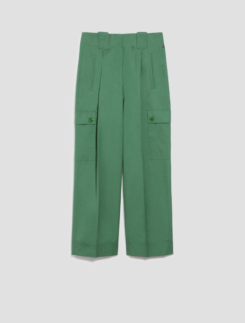 PENNYBLACK pantaloni donna cotone cargo tasche DIRITTO 2511131253200 009 VERDE estate 2025