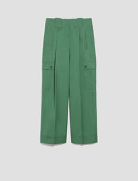 Thumbnail for PENNYBLACK pantaloni donna cotone cargo tasche DIRITTO 2511131253200 009 VERDE estate 2025