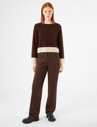 Thumbnail for PENNYBLACK pantaloni donna straight JACOPO 2421136103200 005 MARRONE inverno 2024
