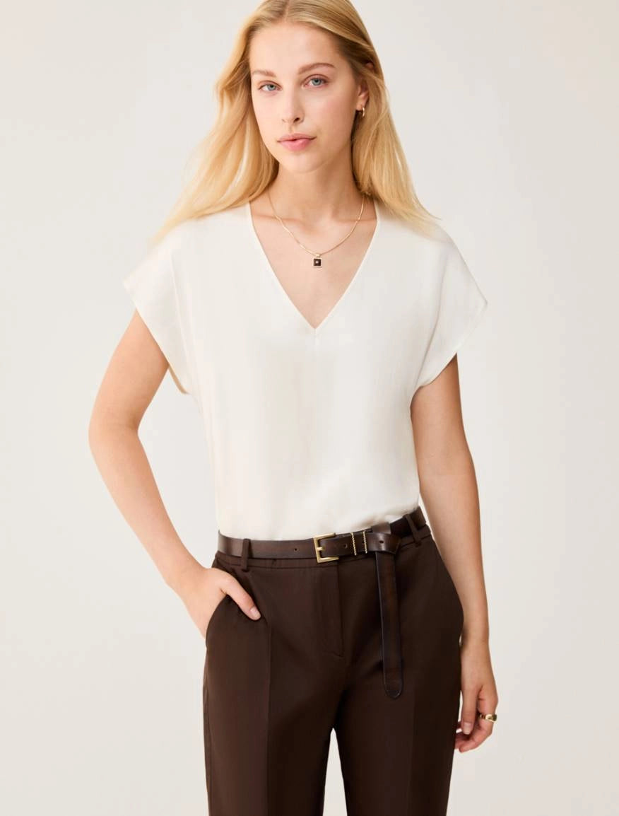 PENNYBLACK camicia donna scollo V viscosa PBBCHIFFON 2611161053200 001 AVORIO estate 2026