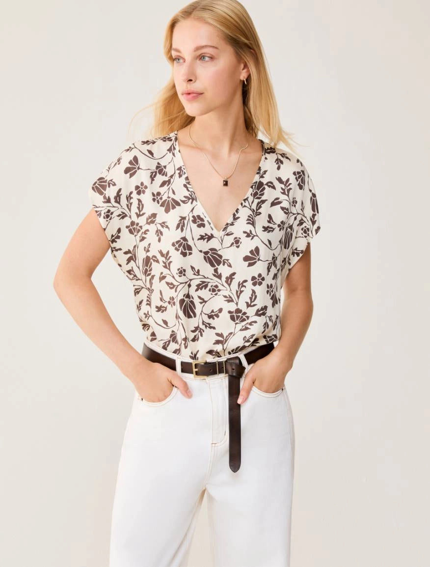 PENNYBLACK camicia donna scollo V viscosa PBBCHIFFON 2611161053200 011 PANNA MARRONE estate 2026