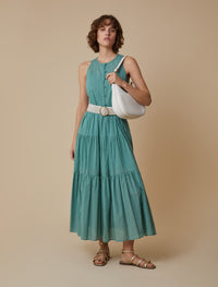 Thumbnail for PENNYBLACK abito donna lungo balze cotone CEDRO 2511221253200 004 VERDE estate 2025