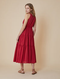Thumbnail for PENNYBLACK abito donna lungo balze cotone CEDRO 2511221253200 005 ROSSO estate 2025