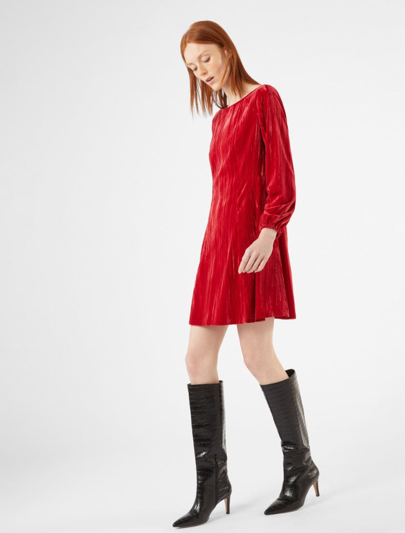 PENNYBLACK abito donna velluto VALANCE 2421226132200 002 ROSSO inverno 2024