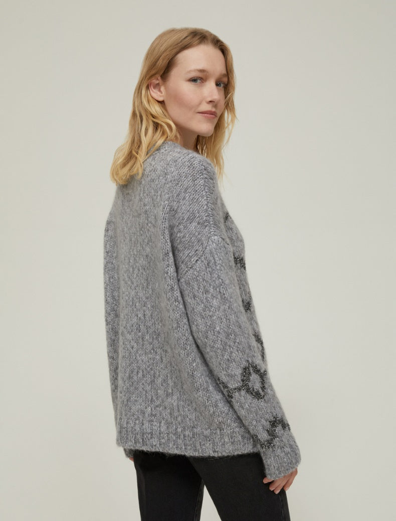 PENNYBLACK maglione donna girocollo mohair lurex CIAD 2521366513200 003 GRIGIO inverno 2025