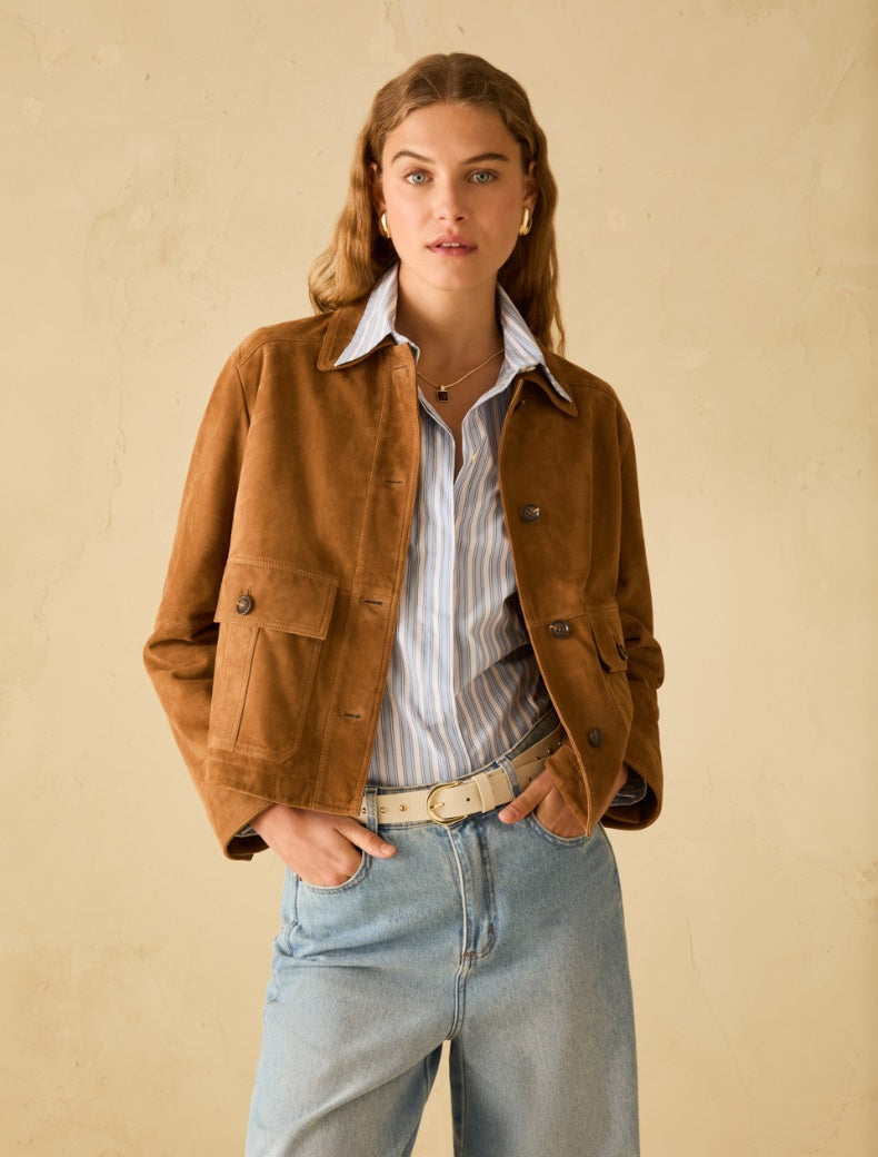 PENNYBLACK giubbino donna giacca pelle scamosciata PBBMADRE 2611441023200 001 TABACCO estate 2026