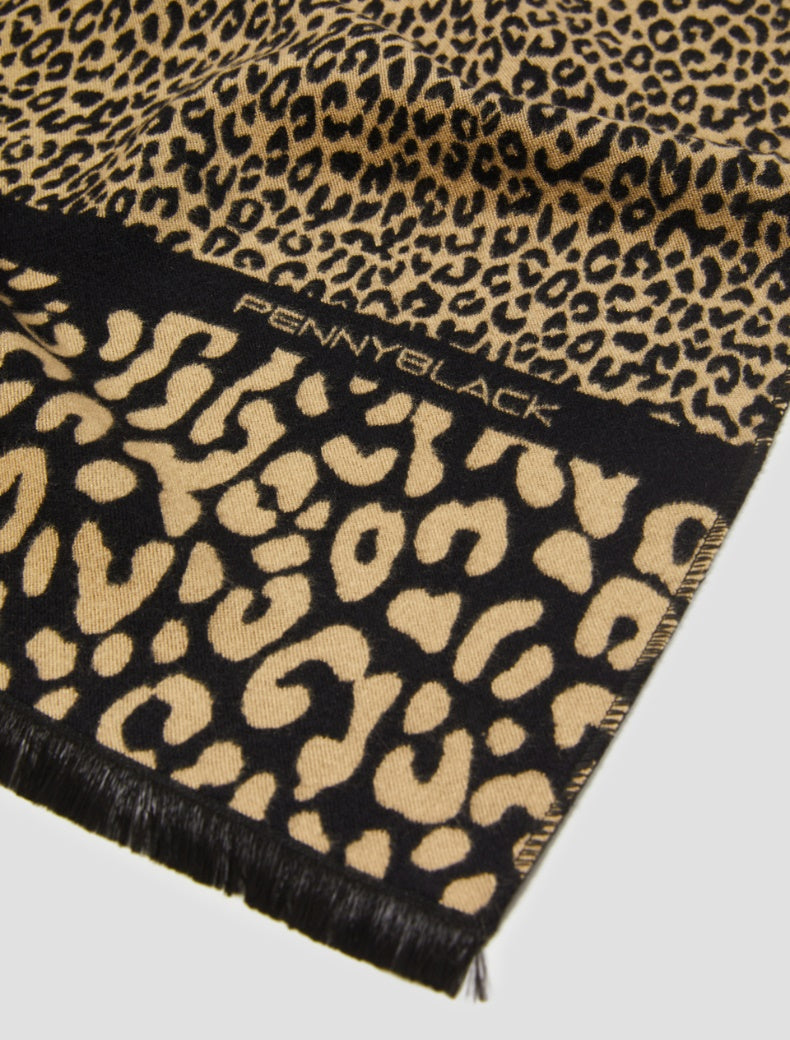 PENNYBLACK sciarpa donna stola FAGIANI 2521546015200 004 CAMMELLO NERO inverno 2025