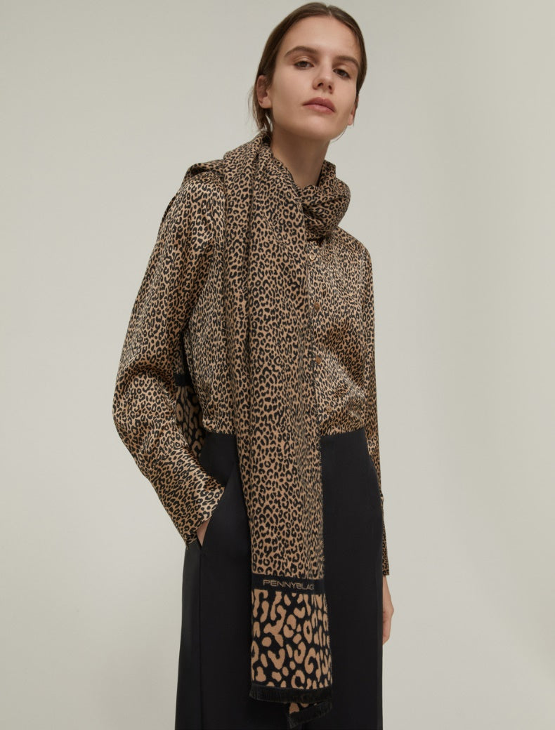 PENNYBLACK sciarpa donna stola FAGIANI 2521546015200 004 CAMMELLO NERO inverno 2025