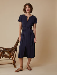 Thumbnail for PENNYBLACK abito donna longuette viscosa manica kimono ROVIGO 2511621146200 004 BLU estate 2025