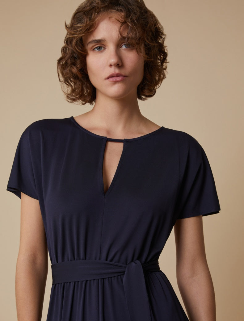 PENNYBLACK abito donna longuette viscosa manica kimono ROVIGO 2511621146200 004 BLU estate 2025