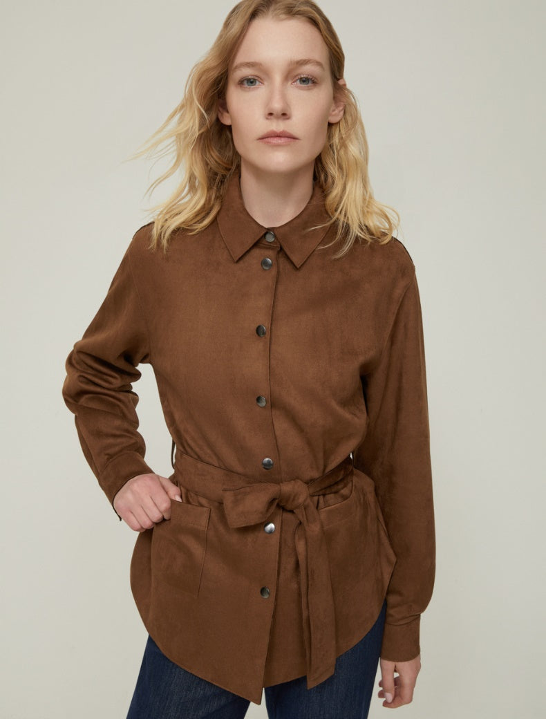PENNYBLACK giacca donna camicia jersey BRESCIA 2521916116270 001 MARRONE inverno 2025