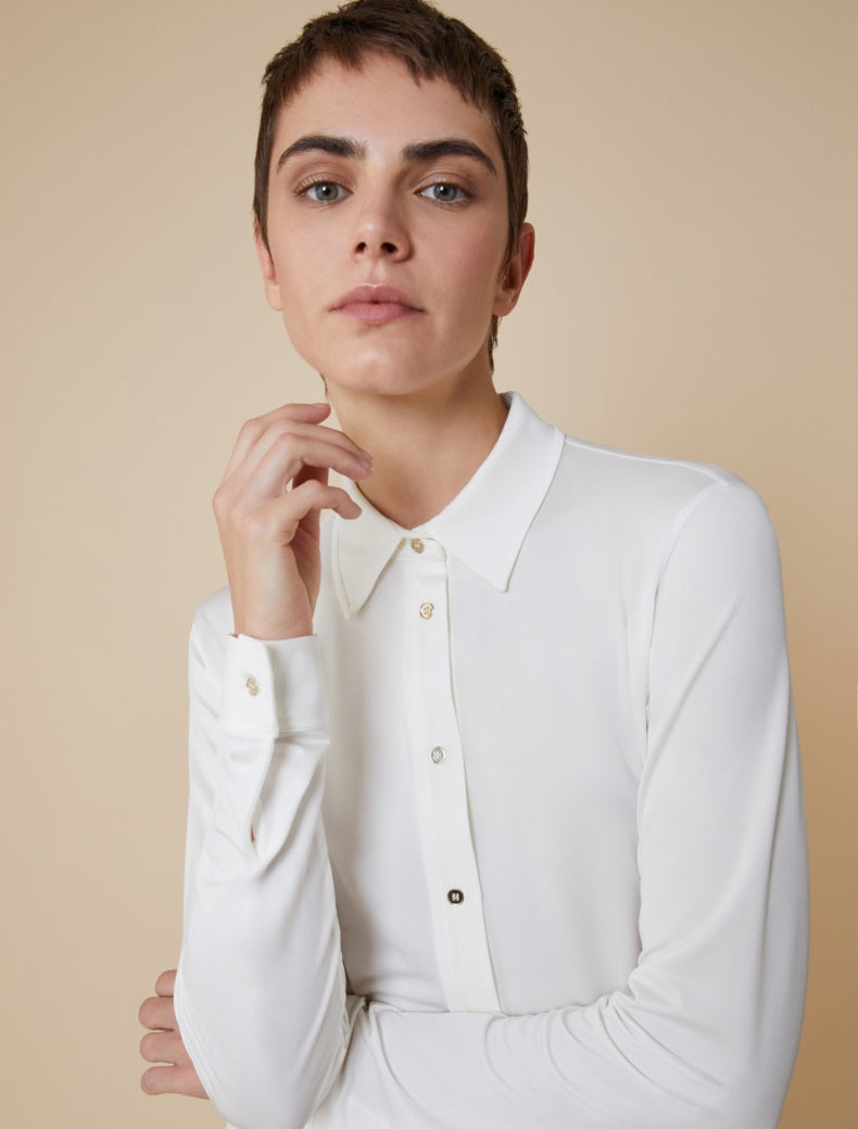 PENNYBLACK camicia donna jersey viscosa GRILL 2511951016200 001 PANNA estate 2025
