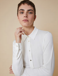 Thumbnail for PENNYBLACK camicia donna jersey viscosa GRILL 2511951016200 001 PANNA estate 2025