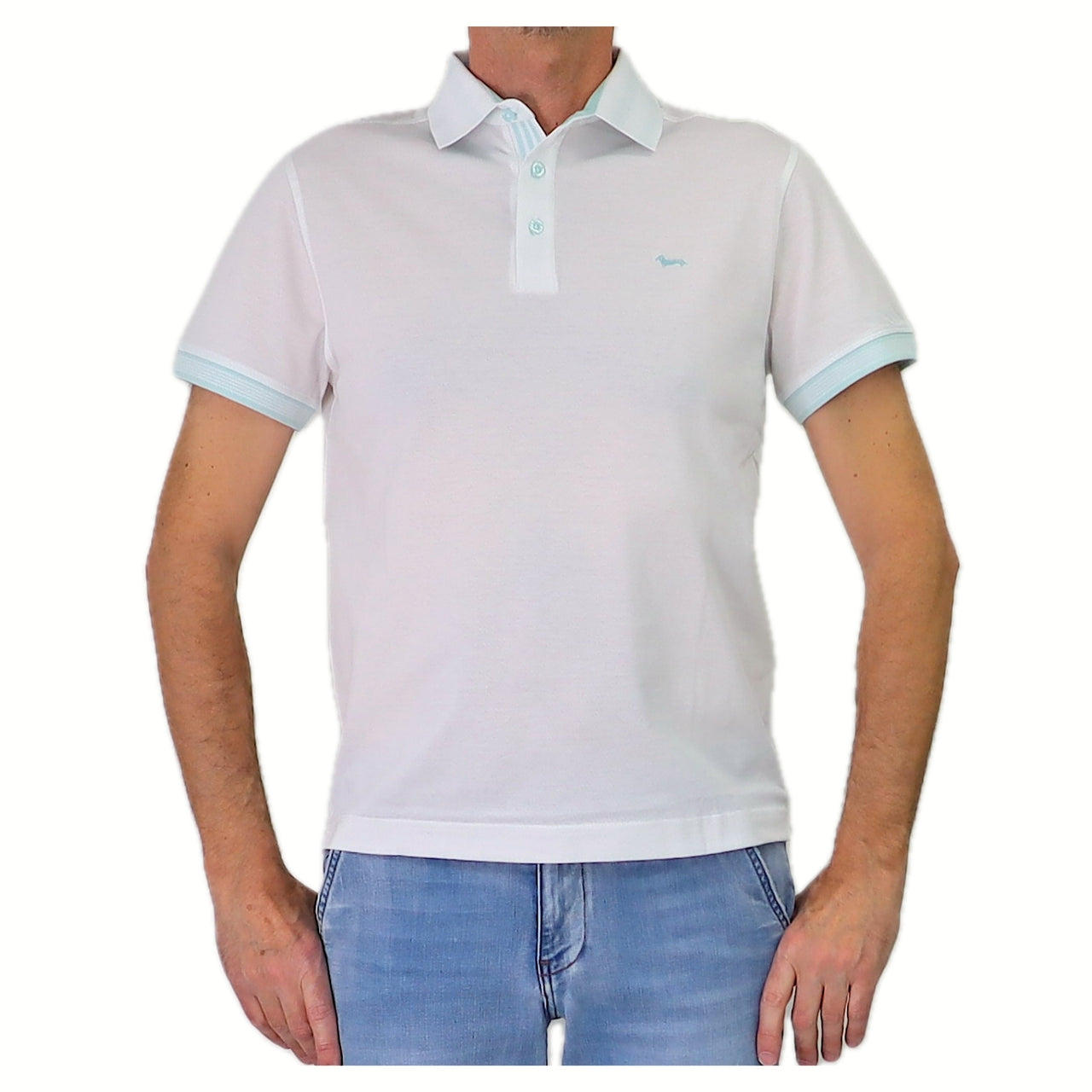 HARMONT&BLAINE polo uomo manica corta cotone LRQ490 021148 100 BIANCO estate 2026