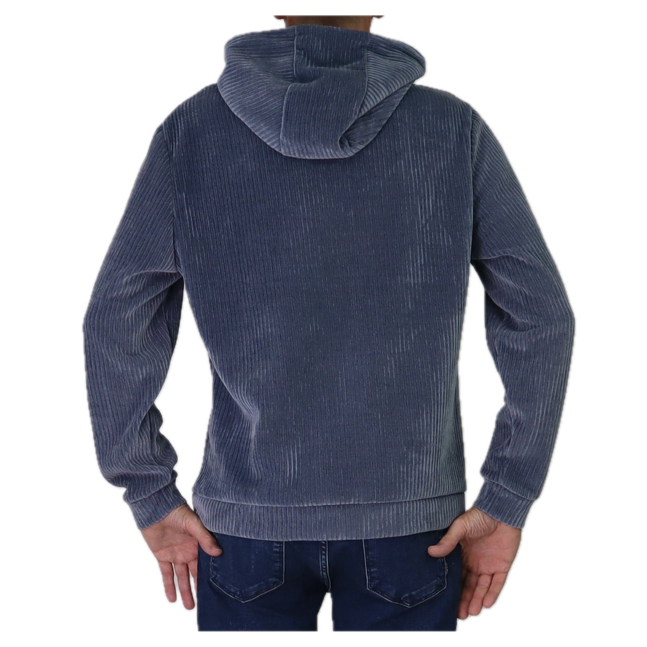 SH ZERO felpa uomo cappuccio ciniglia coste F CORDUROY HOOD 4F4110 CARTA da ZUCCHERO  inverno 2025