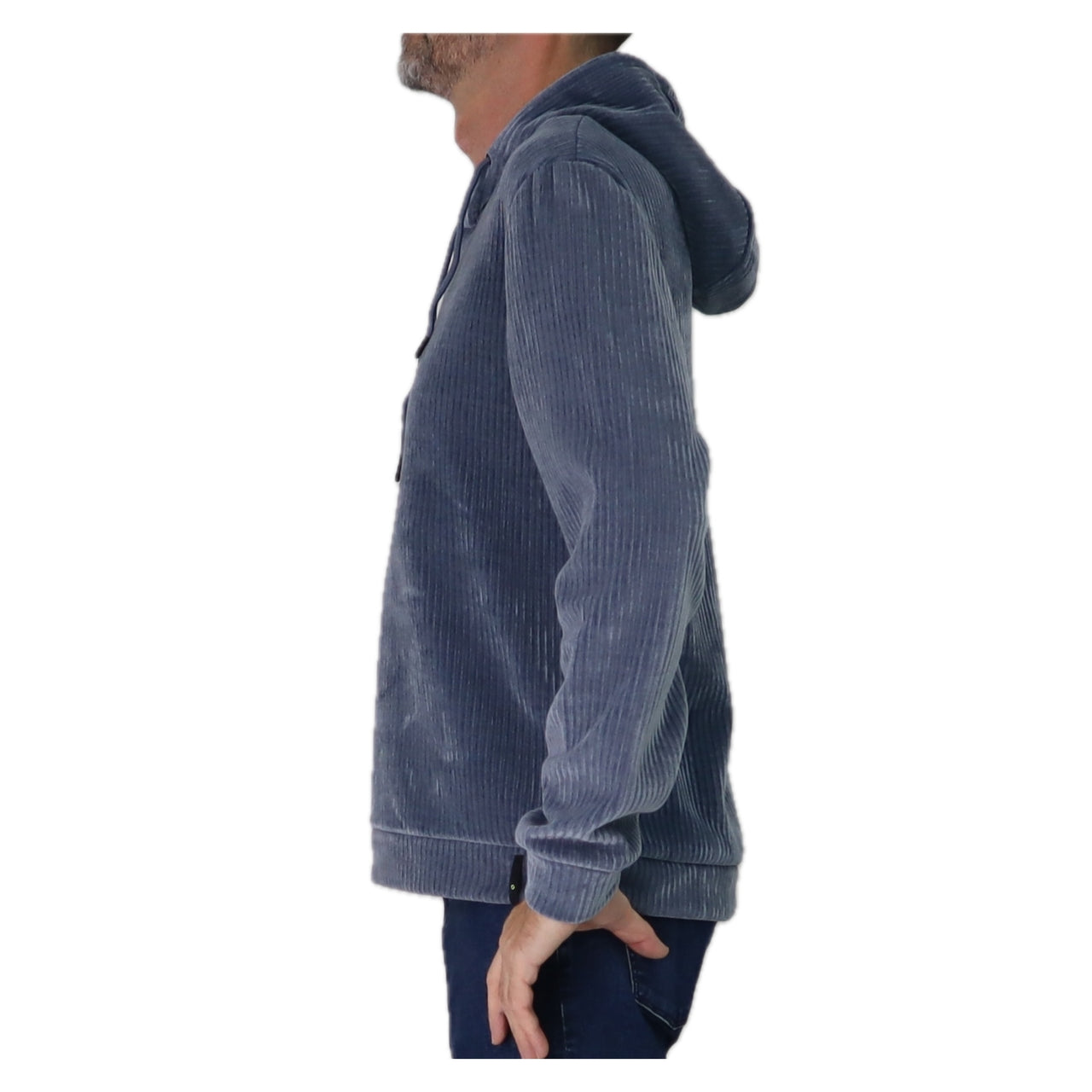 SH ZERO felpa uomo cappuccio ciniglia coste F CORDUROY HOOD 4F4110 CARTA da ZUCCHERO  inverno 2025