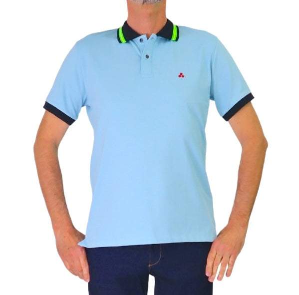 PEUTEREY polo uomo cotone NEW SELANDINA STR 04 PEU580399011991 290 CELESTE estate 2026