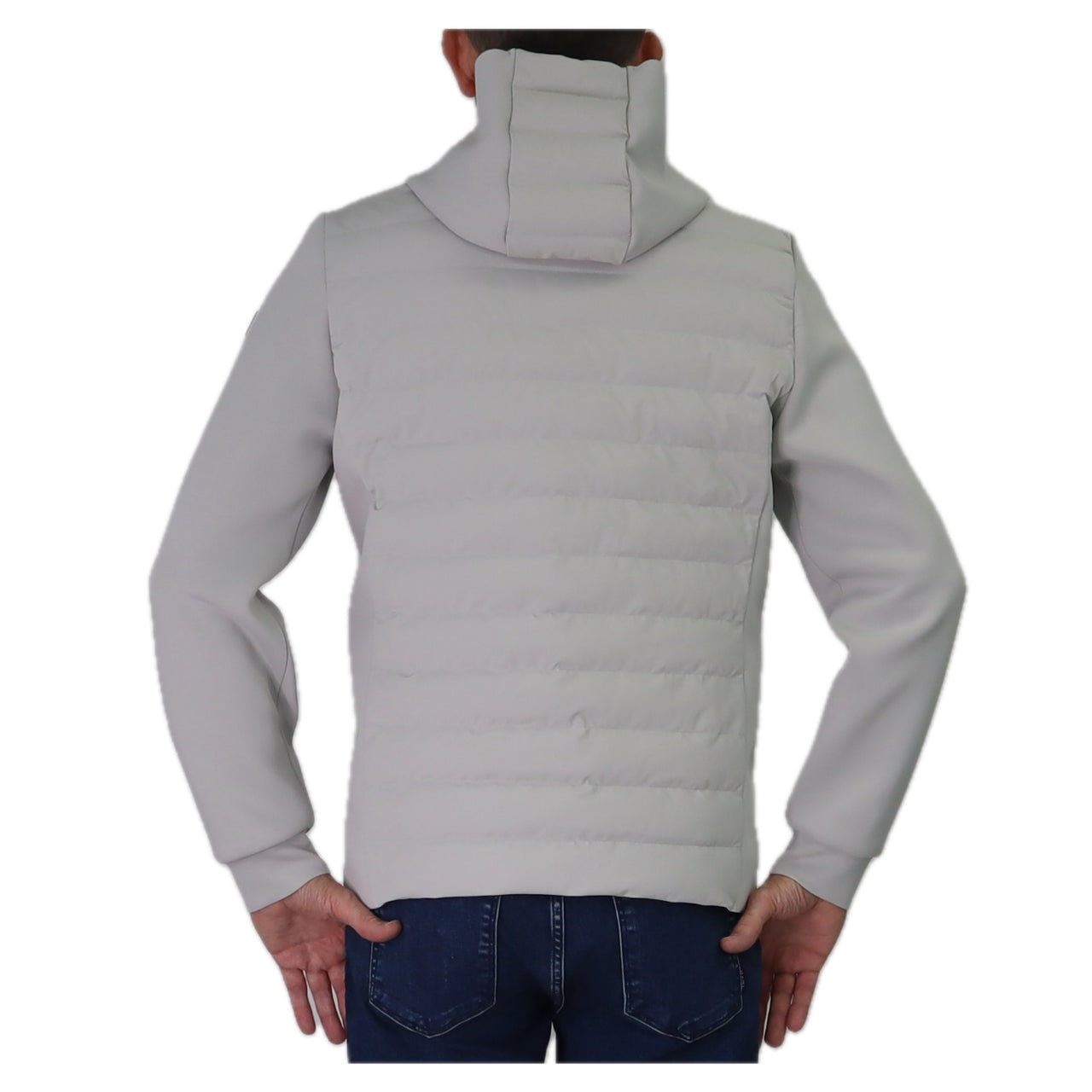 SH ZERO giubbotto uomo cappuccio 100 grammi HYBRID HOOD 4C3902 MOON GRIGIO inverno 2025