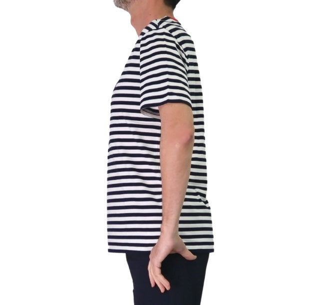 PEUTEREY  t-shirt uomo girocollo cotone righe TICO PEU581099012442 RI019 BIANCO BLU estate 2026
