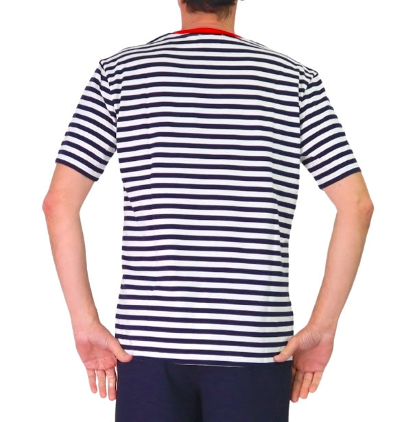 PEUTEREY  t-shirt uomo girocollo cotone righe TICO PEU581099012442 RI019 BIANCO BLU estate 2026