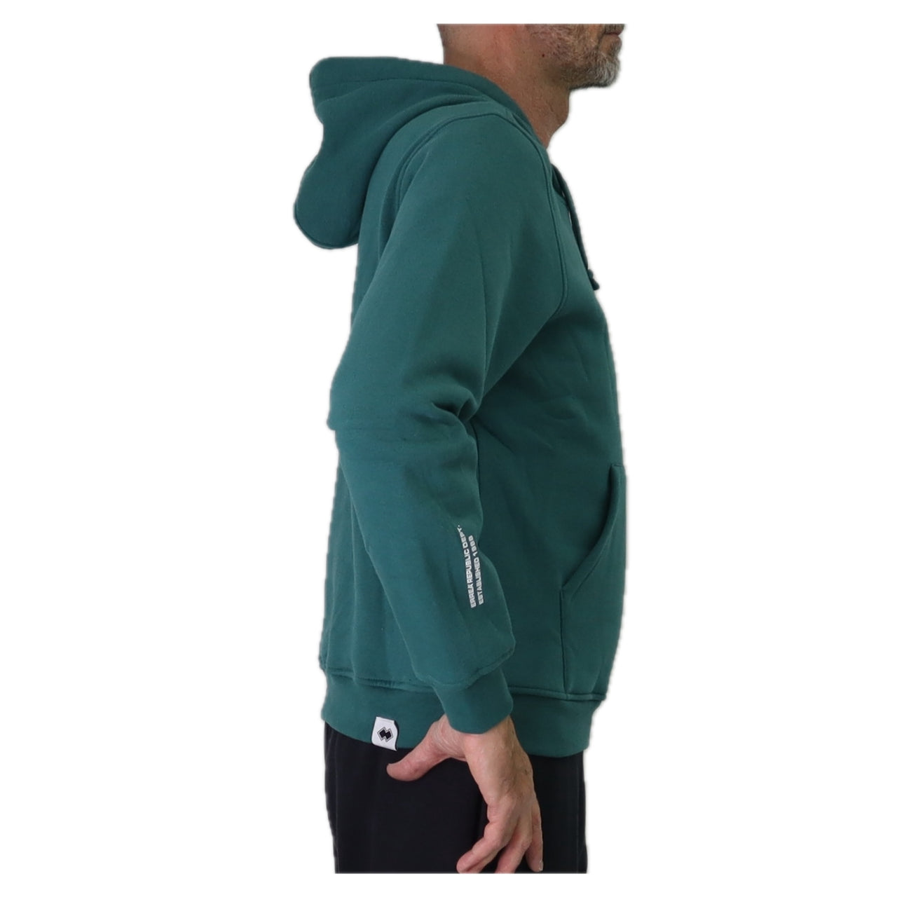 ERREA' REPUBLIC felpa uomo cappuccio cotone NO LOGO R32G0X0Z45420 VERDE inverno 2025