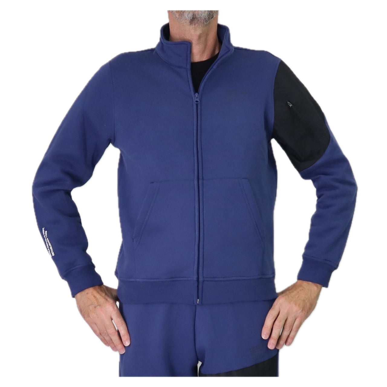 ERREA' REPUBLIC felpa uomo full zip cotone NO LOGO R32G0Z0Z99290 BLU inverno 2025