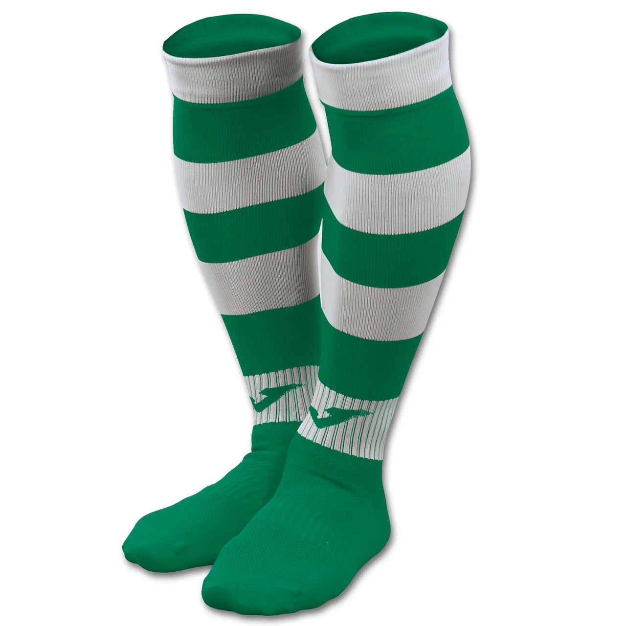 JOMA calzettoni calcio con piede adulto 400378.452 VERDE BIANCO kit 10 paia