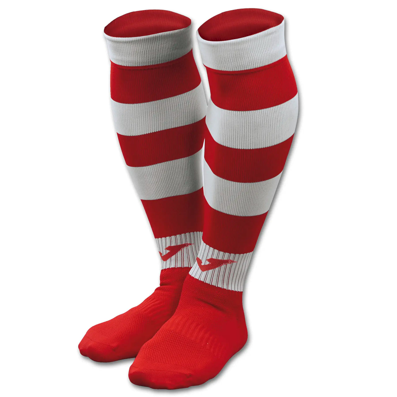 JOMA calzettoni calcio con piede adulto 400378.602 ROSSO BIANCO kit 10 paia