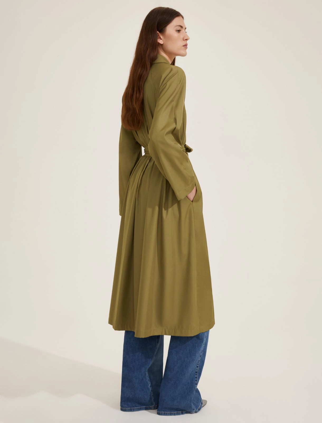 EMME MARELLA giubbino donna trench lungo impermeabile ODISSEA 25150210412 003 VERDE estate 2025